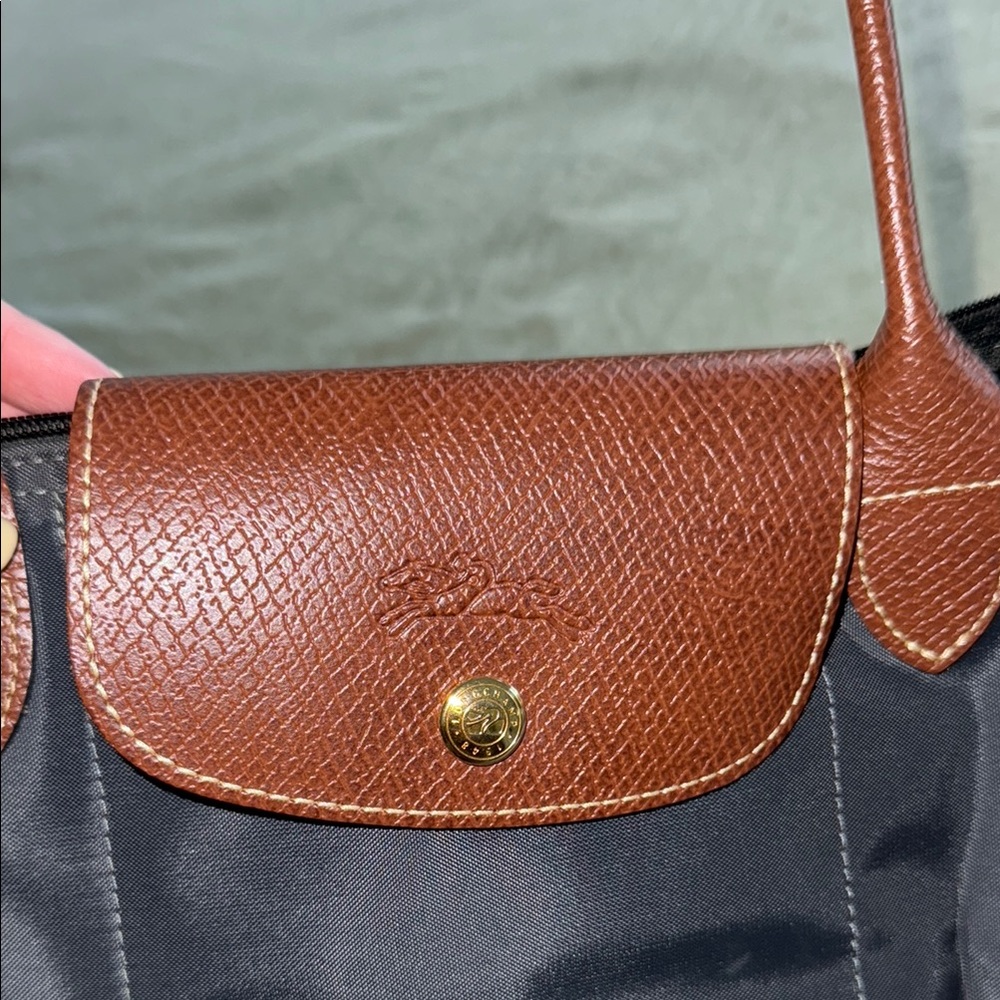 Classic Medium Black Tote with Brown Trim - Women Bags - Picture 4 of 7